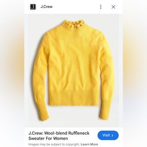 J. Crew wool-blend ruffle neck sweater